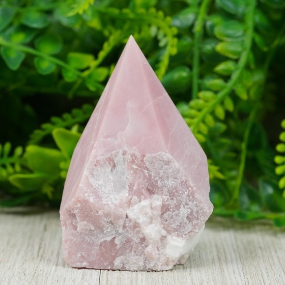 RAW PINK OPAL POLISHED HEALING CRYSTAL POINT - Picture 5 of 10